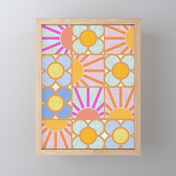 Sun & Blooms Framed Mini Art Print