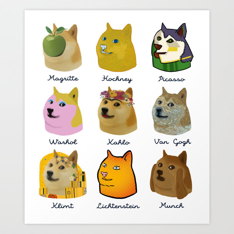 A Brief History of Doge Artists Art Print by Sophie Ballantyne | Society6