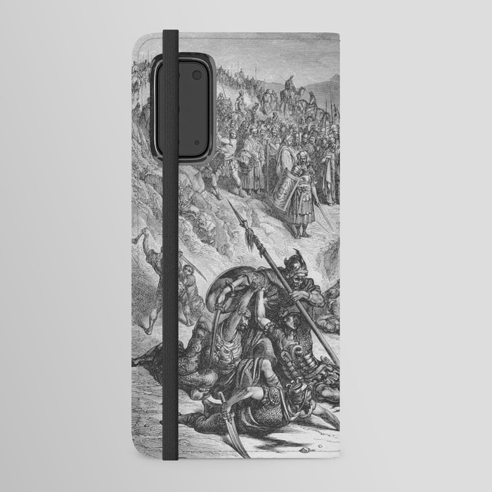 Combat Between the Champions of Ish-Bosheth and David - Gustave Dore Android Wallet Case