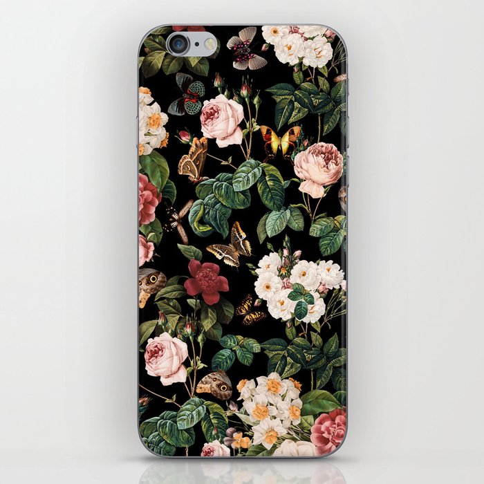 Floral and Butterflies iPhone Skin