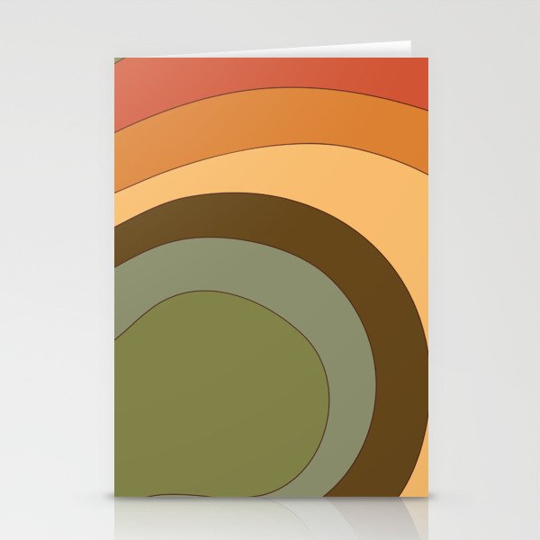 Groovy background retro wave 1 Stationery Cards