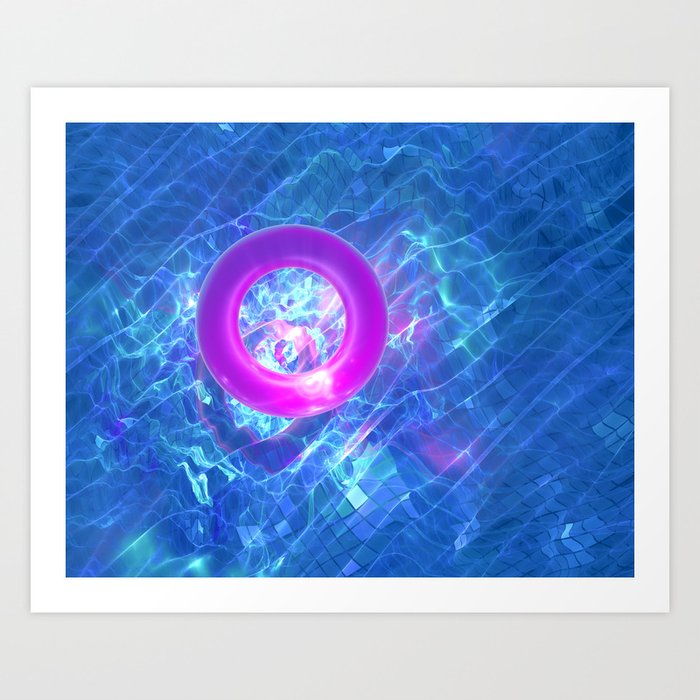 Swimming Pool Ring fractal art Art Print