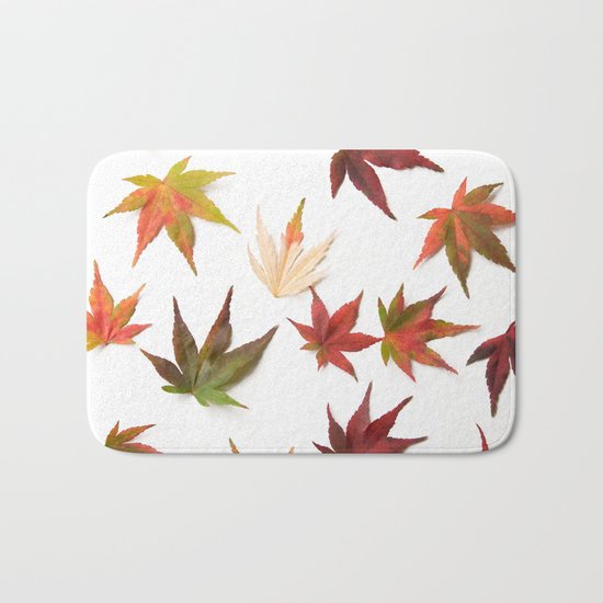 AUTUMN LEAVES PATTERN #1 #decor #art #society6 Bath Mat