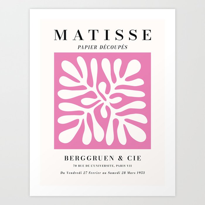Henri Matisse Pink Paper Cut Outs Exhibition Art Print