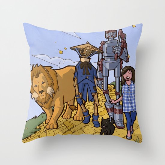 The Wonderful Wizard of Oz Throw Pillow