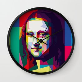 Monalisa Geometric WPAP Art Wall Clock