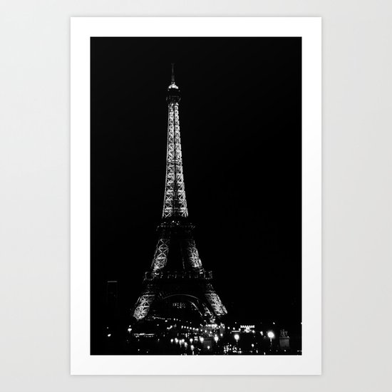 Paris by night Art Print