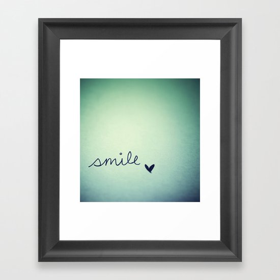 s m i l e Framed Art Print