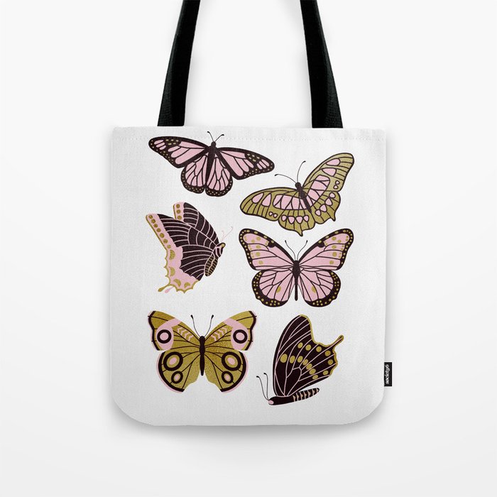 Texas Butterflies – Blush and Gold Tote Bag