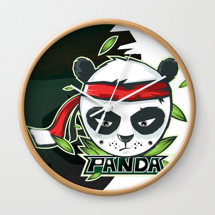 funny panda gift for girls and boys Wall Clock