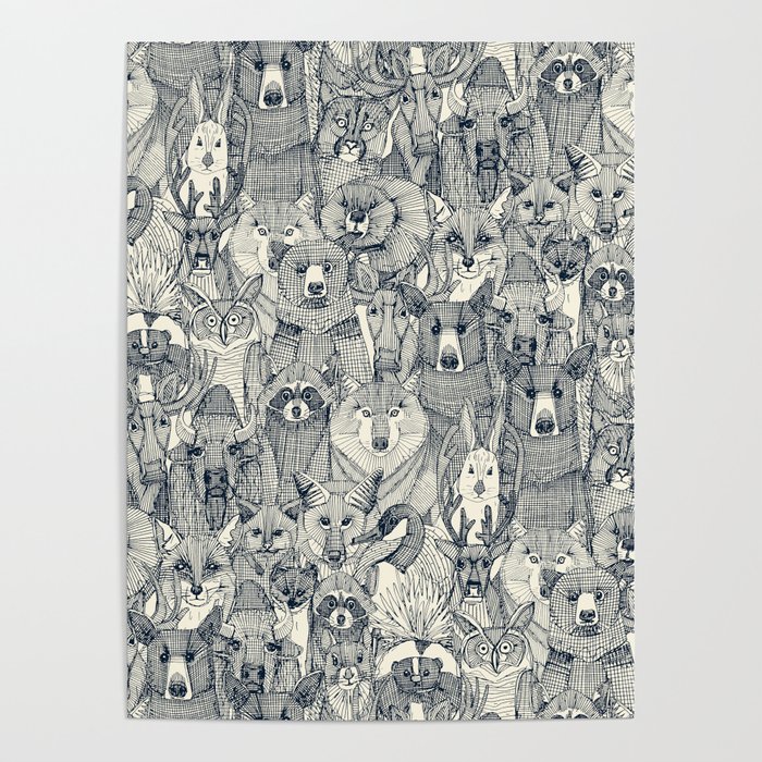 canadian animals indigo pearl Poster