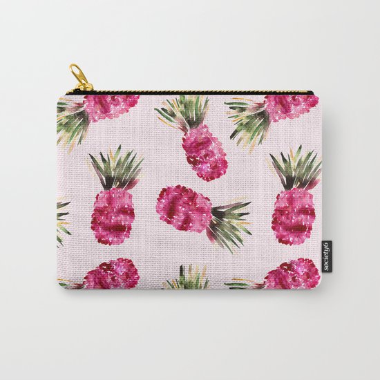 Pink Pineapples Carry-All Pouch