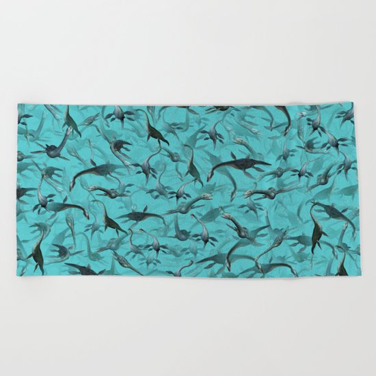 Plesiosaurus Beach Towel