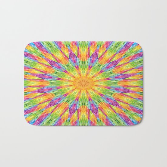 Rainbow Mandala Bath Mat