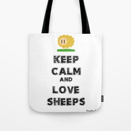 Keep calm and love sheeps Tote Bag