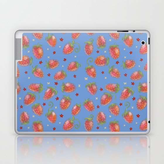Strawberry Blue Laptop & iPad Skin