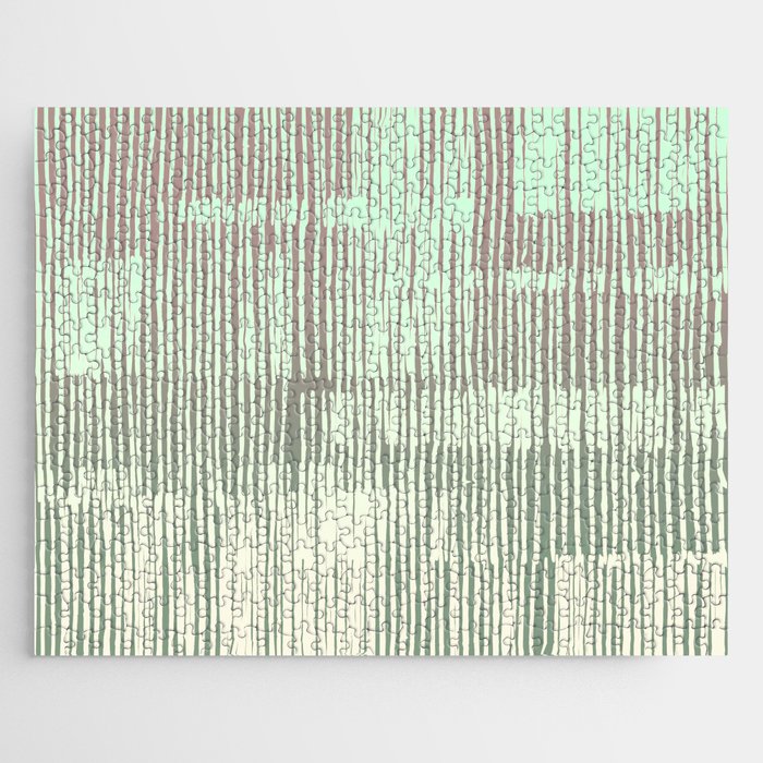 Lines | Pastel Green Jigsaw Puzzle