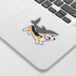 Another Corgi in a Shark Suit Sticker