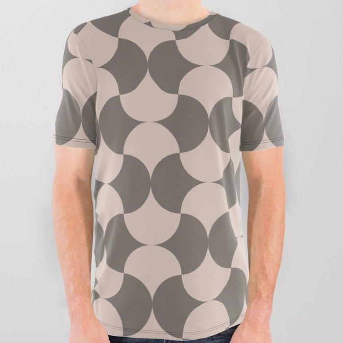 Deco 2 pattern grey All Over Graphic Tee