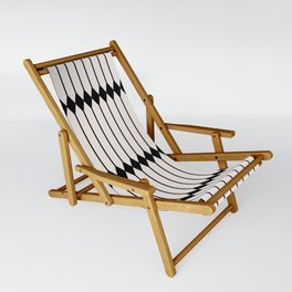 Minimal Geometric Pattern - Black Sling Chair