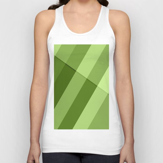 Greenery modern geometric lines Unisex Tank Top
