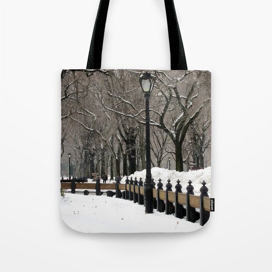 "Central Park in Winter" Tote Bag