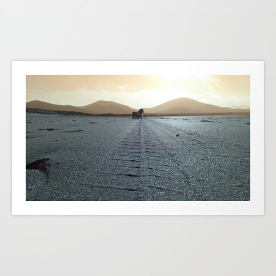 Well I stand up next to a mountain, and I chop it down with the edge of my paw Art Print