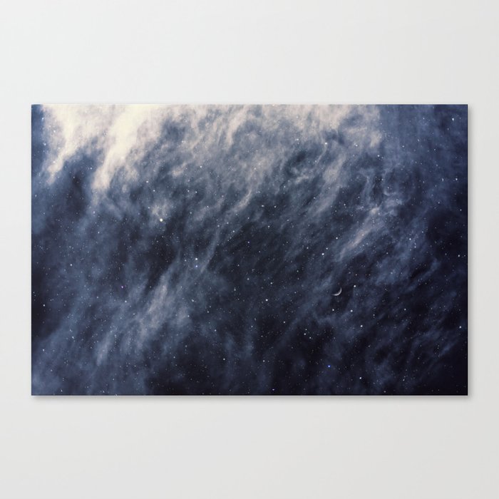 Blue Clouds, Blue Moon Canvas Print