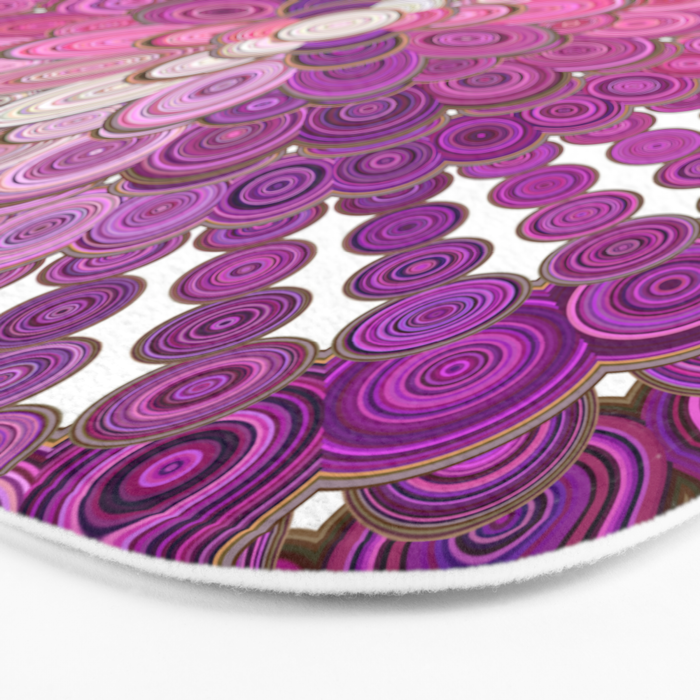 Pink and Purple Mandala Flower Bath Mat by davidzydd ...