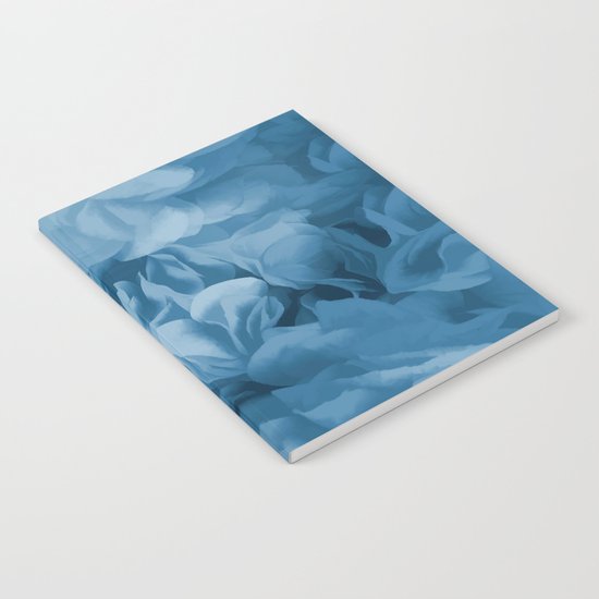 Midnight Blue Petal Ruffle Abstract Notebook