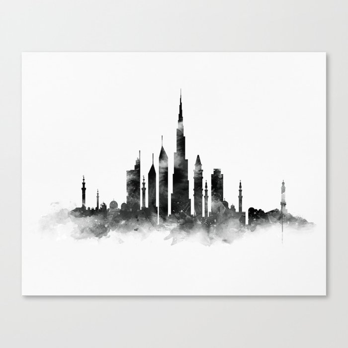 Dubai Skyline Canvas Print By Artsaren Society6