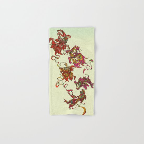 Tanged Veiltail Rainbow Hand & Bath Towel