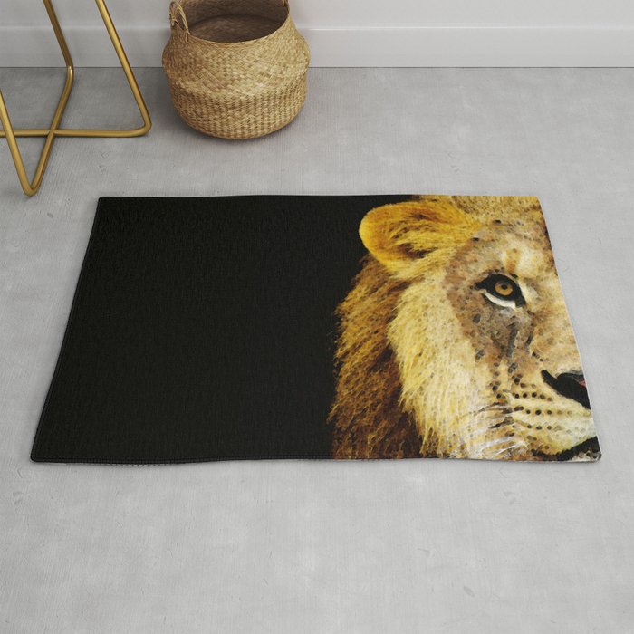 Lion Art - Face Off Rug