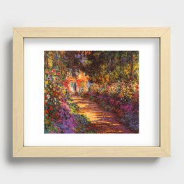 Garden Path at Giverny - Claude Monet 1902 Recessed Framed Print
