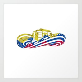 Colombian Sombrero Vueltiao in Colombian Flag Colors Art Print