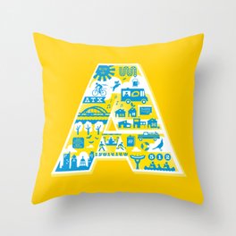 Happily ever after in Austin Throw Pillow