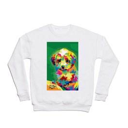 Maltipoo Dog Pop Art Illustration Crewneck Sweatshirt