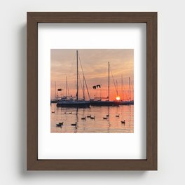 Lake Sunrise Recessed Framed Print