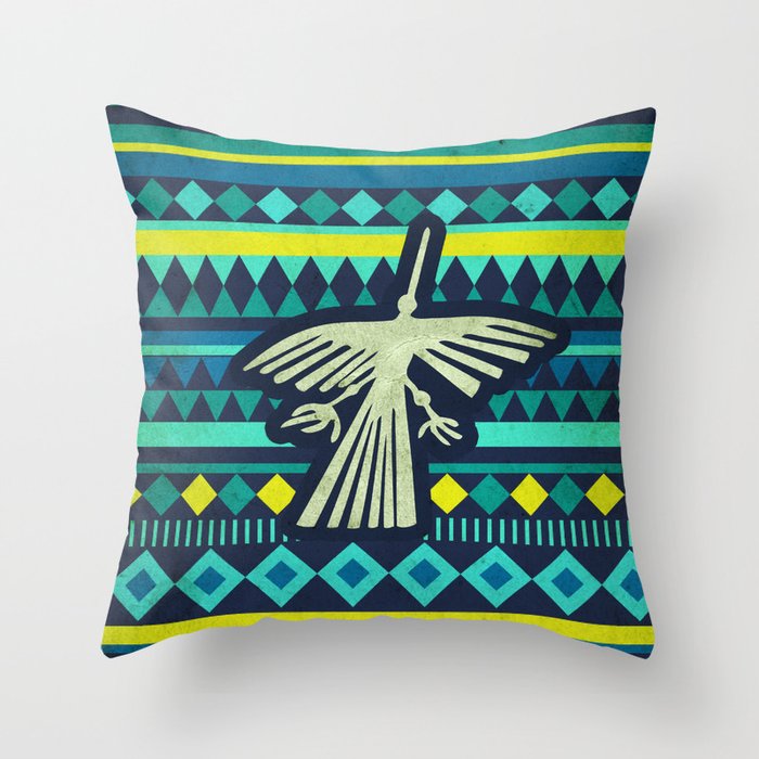Nazca Condor Throw Pillow