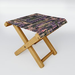 pink and orange ink marks hand-drawn collection Folding Stool