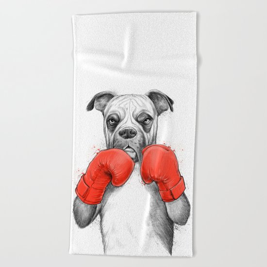 boxer Beach Towel