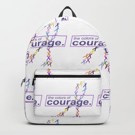 The Colors of Courage Cancer Awareness Ribbons Backpack