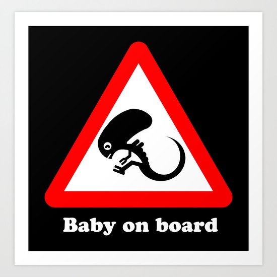 Baby on board Art Print