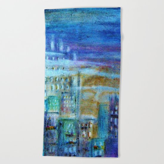 Italy by night Beach Towel