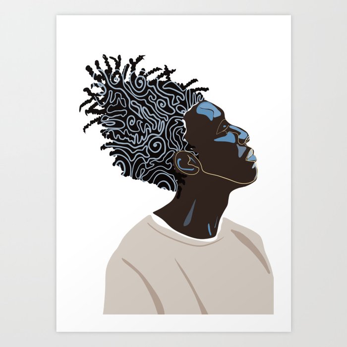African american men Art Print