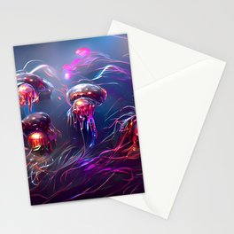 Purple Jellyfish Stationery Card
