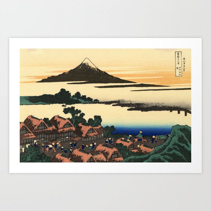 Dawn at Isawa in Kai Province Hokusai Art Print