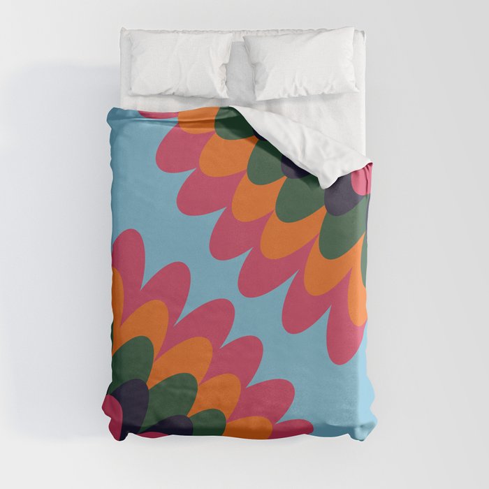 Dahlia on an island Duvet Cover