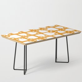 Mid Century Modern Abstract Pattern Orange 2 Coffee Table