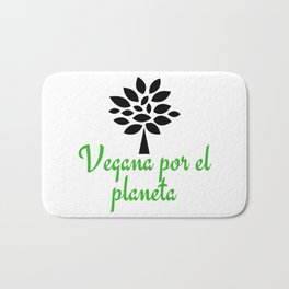 Vegana por el planeta | Vegan for the planet Bath Mat